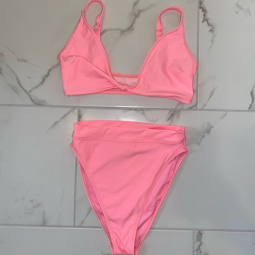 Bubblegum Pink High Waisted Bikini